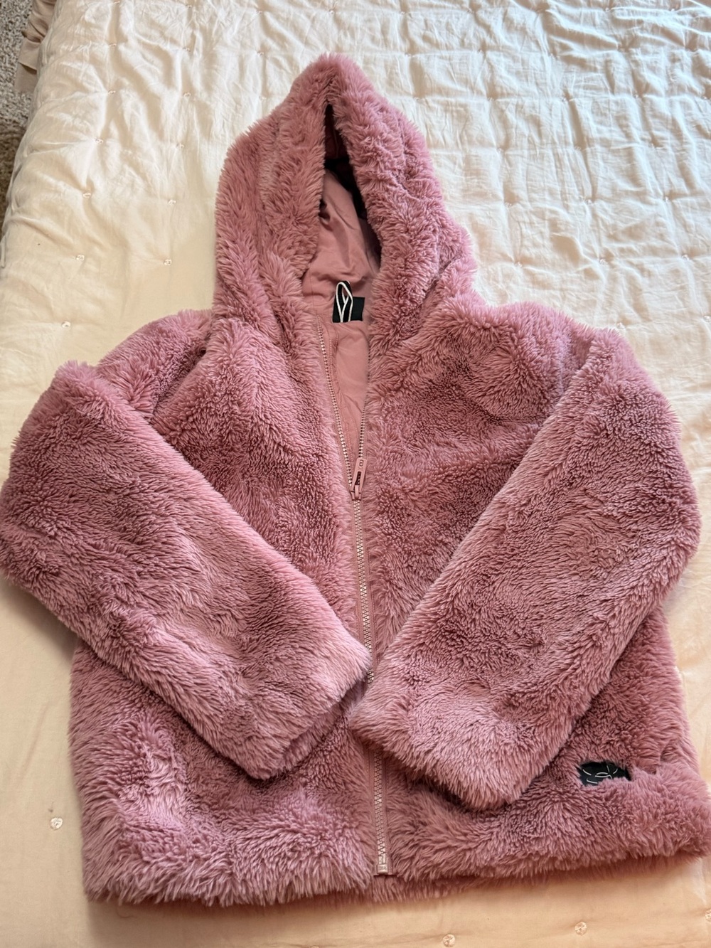 ❄️Under Armour Girls Plush Hooded  Jacket in Dusty Rose🩷